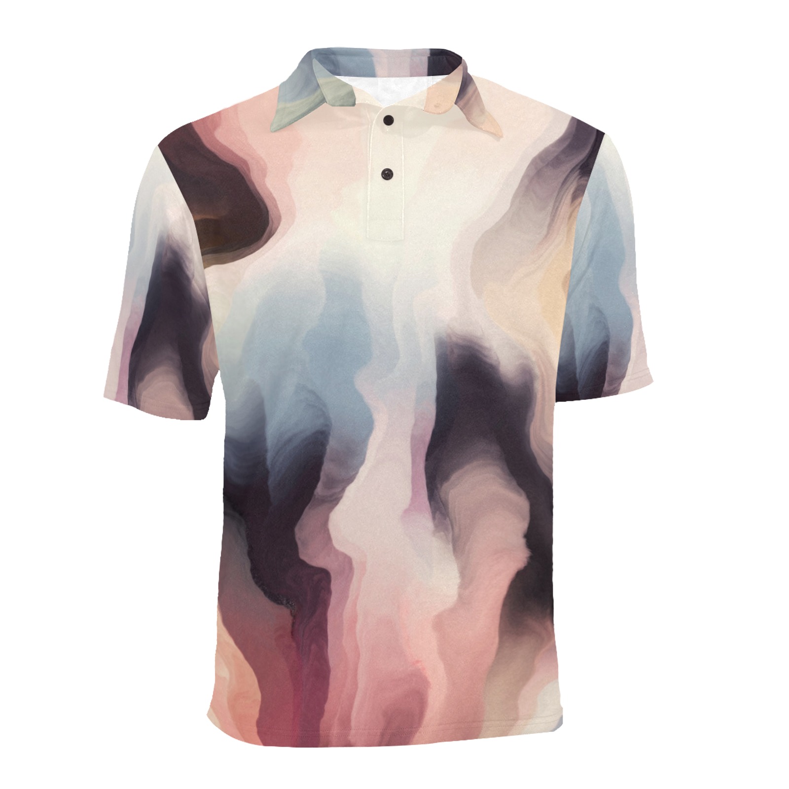 Digital liquid painting 23 Men's All Over Print Polo Shirt (Model T55)