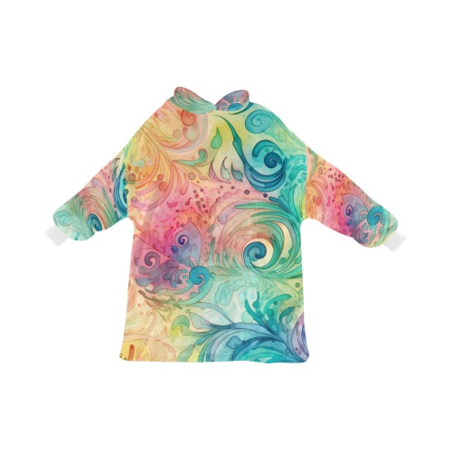 Kids ColorSwirl 1 Blanket Hoodie