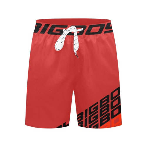 BXB SHORTS RED Men's Mid-Length Beach Shorts (Model L51)