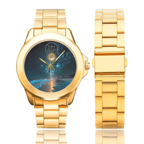 Moon with Libra Custom Gilt Watch(Model 101)