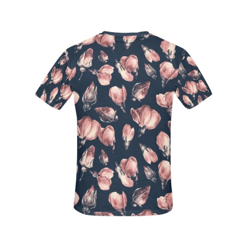 Tulips All Over Print T-Shirt for Women (USA Size) (Model T40)