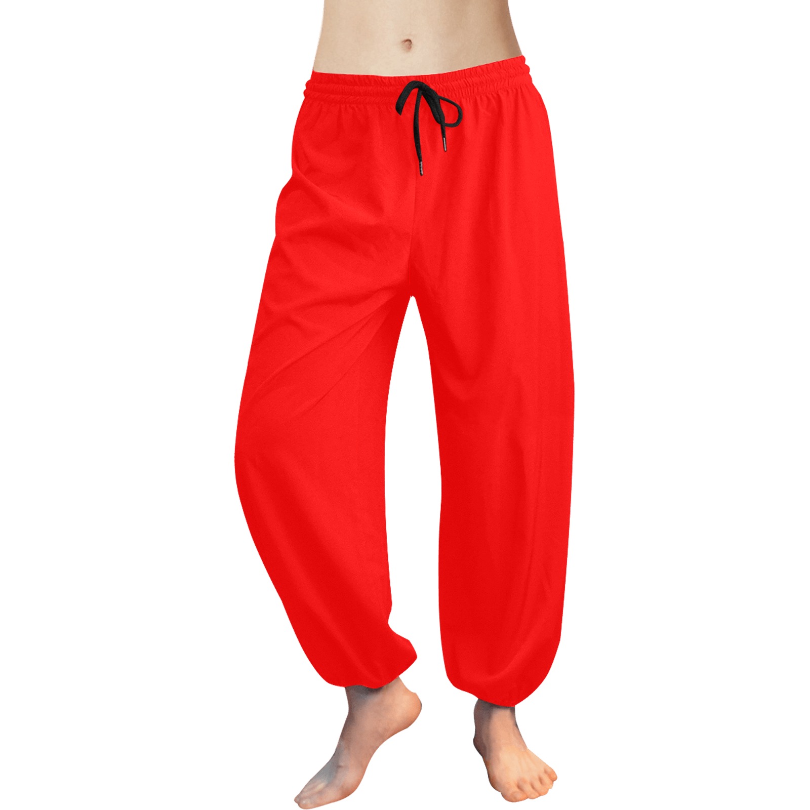 Merry Christmas Red Solid Color Women's All Over Print Harem Pants (Model L18)