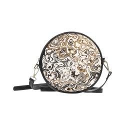 Marble Bronze Round Sling Bag (Model 1647)