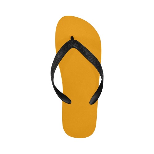pumpkin orange Flip Flops for Men/Women (Model 040)