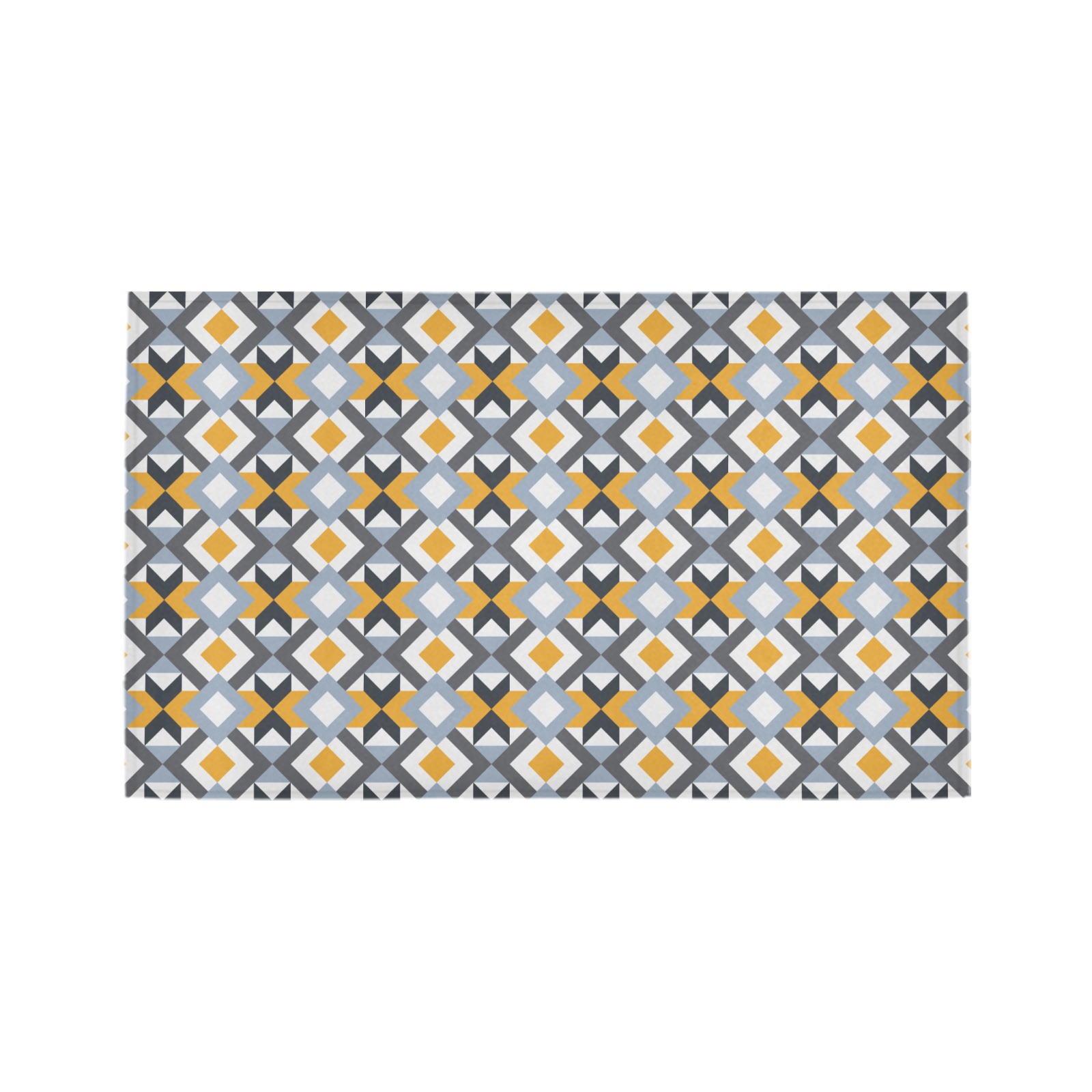 Retro Angles Abstract Geometric Pattern Azalea Doormat 30" x 18" (Sponge Material)