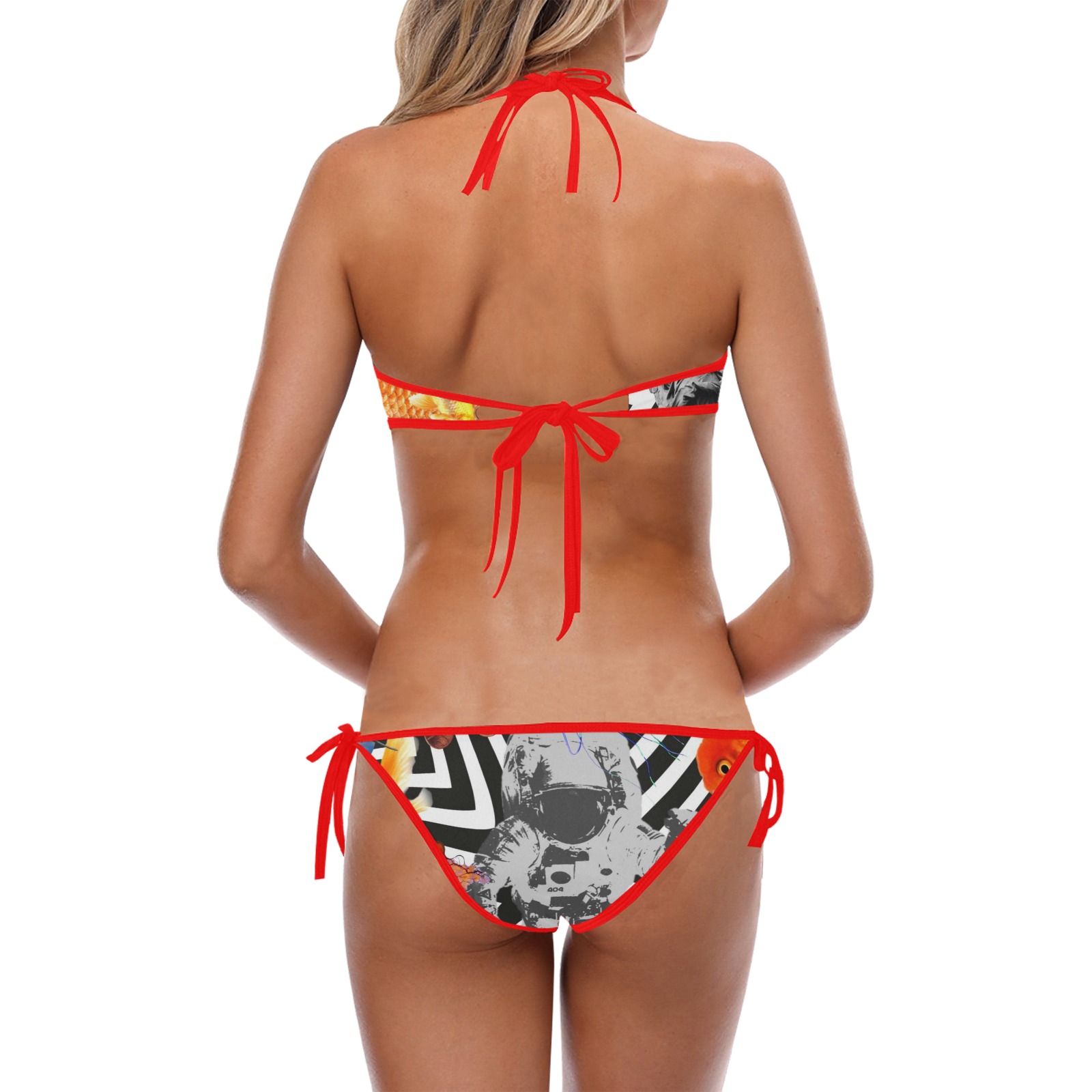 POINT OF ENTRY 2 Custom Halter & Side Tie Bikini Swimsuit (Model S06)