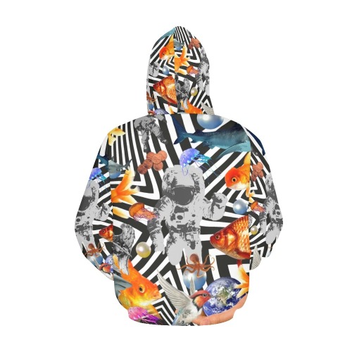 POINT OF ENTRY 2 All Over Print Hoodie for Women (USA Size) (Model H13)