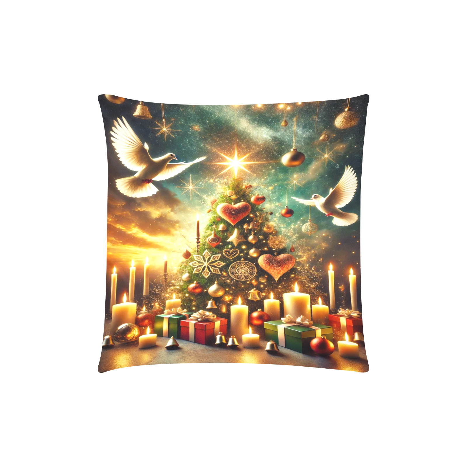 Upscaled_Christmas_Design Custom Zippered Pillow Cases 18"x18" (Two Sides)