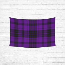 Plaid-Purple Polyester Peach Skin Wall Tapestry 60"x 40"