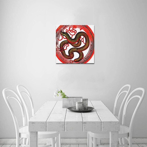 Fire Snake Upgraded Canvas Print 16"x16"