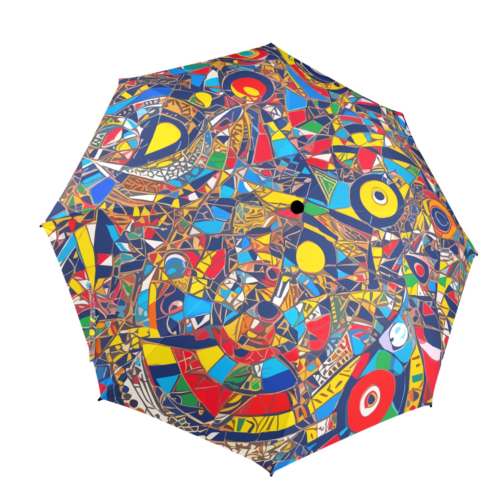 Sign Language Pattern Print Automatic Foldable Umbrella