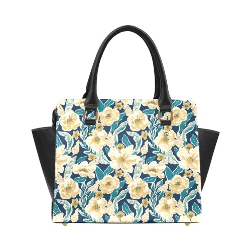 Painted Flowers Classic Shoulder Handbag (Model 1653)