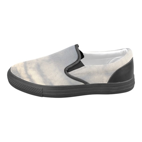 Rippled Cloud Collection Men's Unusual Slip-on Canvas Shoes (Model 019)
