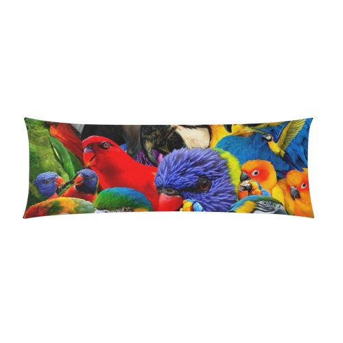 PARROTS Custom Zippered Pillow Case 21"x60"(Two Sides)