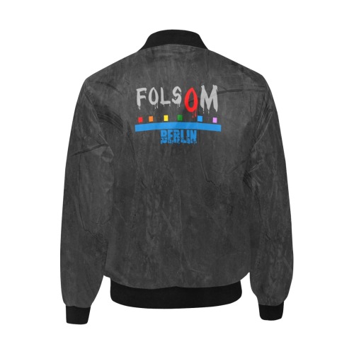 Folsom berlin by Fetishworld All Over Print Quilted Bomber Jacket for Men (Model H33)