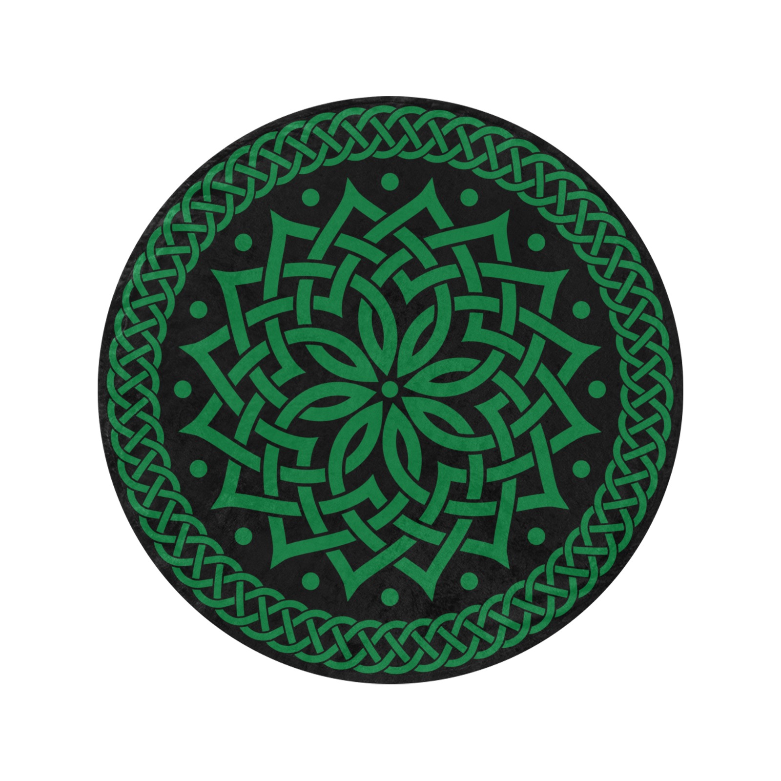 Celtic Mandala Circular Ultra-Soft Micro Fleece Blanket 60"