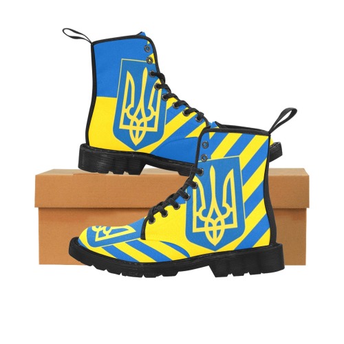 UKRAINE Martin Boots for Men (Black) (Model 1203H)