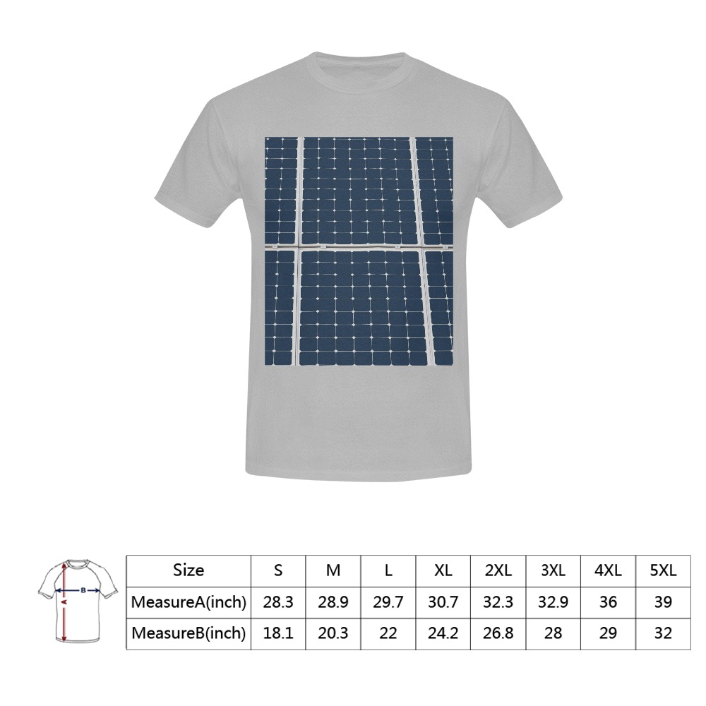Solar Technology Power Panel Image Photovoltaic Men's T-Shirt in USA Size (Front Printing Only)
