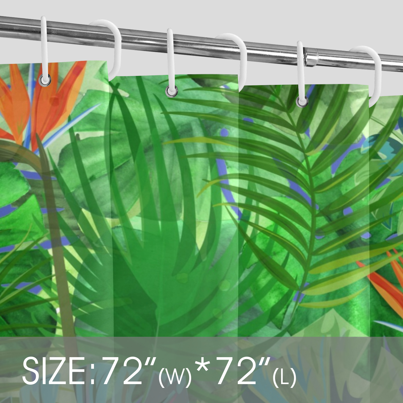 Rainforest Jungle Paradise Shower Curtain Shower Curtain 72" x 72"