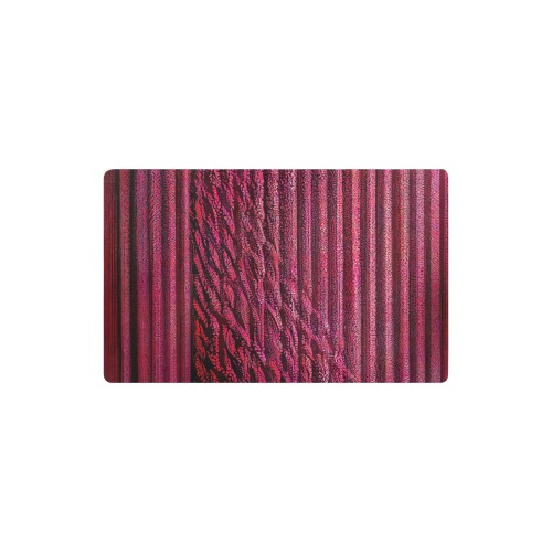 burgundy striped Kitchen Mat 32"x20"