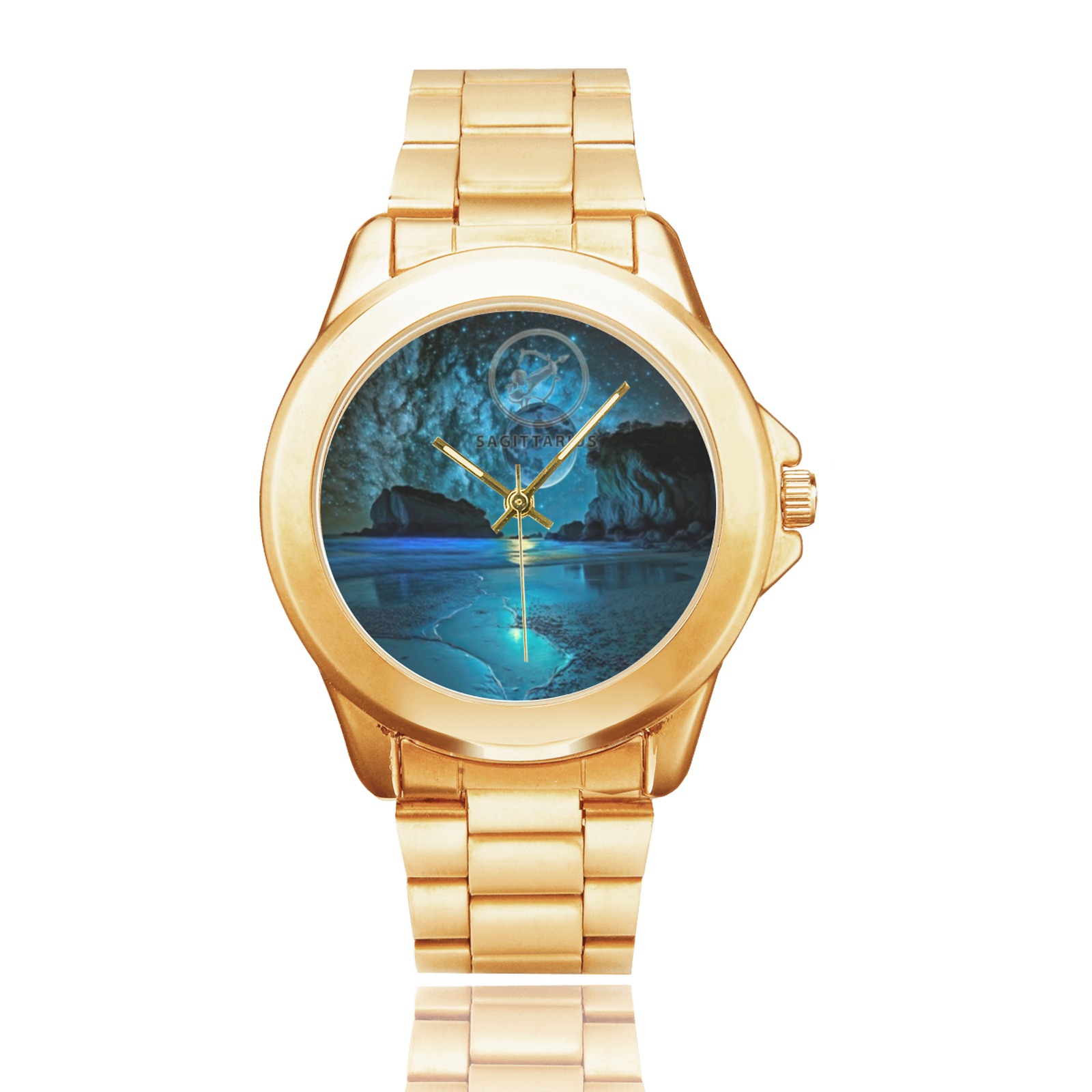 Moon with Sagittarius Custom Gilt Watch(Model 101)
