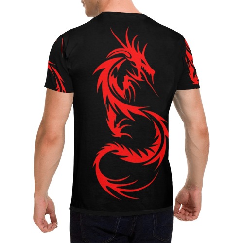 Red Dragon All Over Print T-Shirt for Men (USA Size) (Model T40)