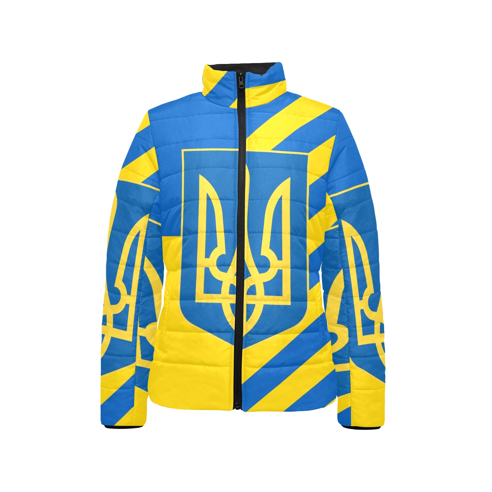 UKRAINE Women's Stand Collar Padded Jacket (Model H41)