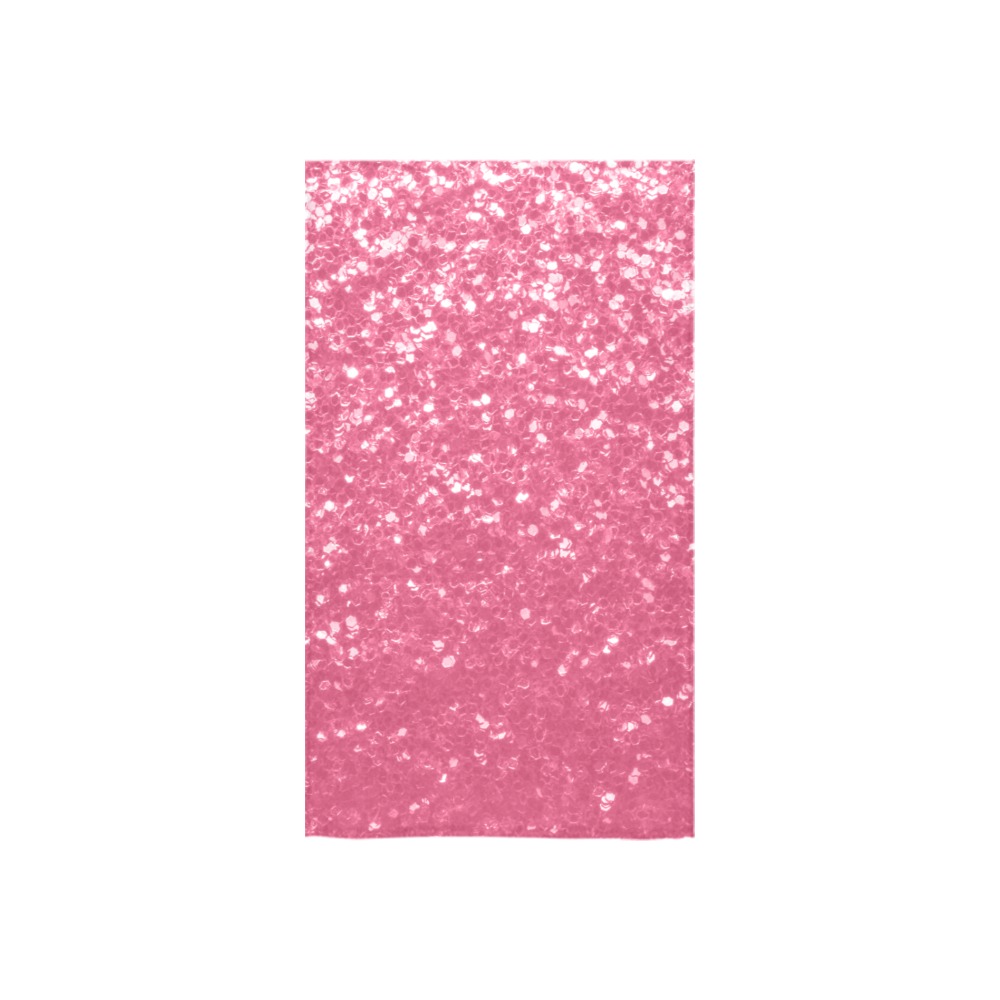 Magenta light pink red faux sparkles glitter Custom Towel 16"x28"