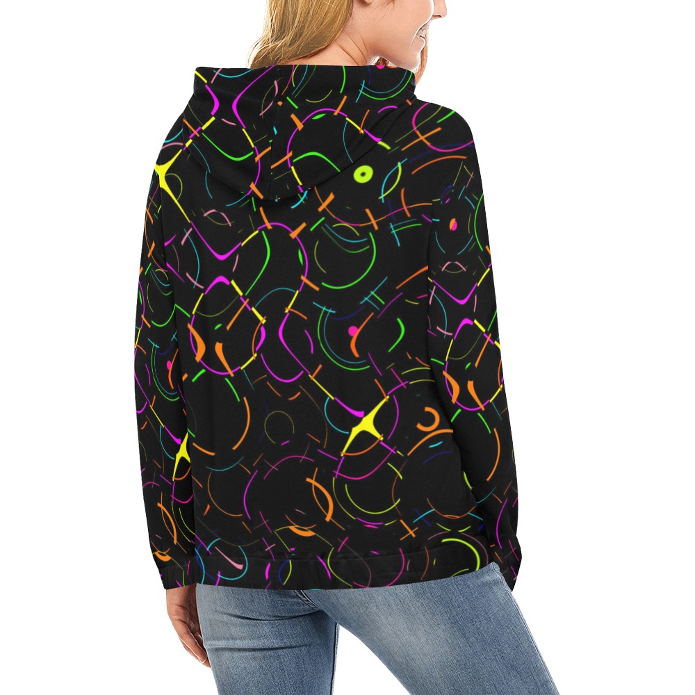 unfamiliarfaces All Over Print Hoodie for Women (USA Size) (Model H13)