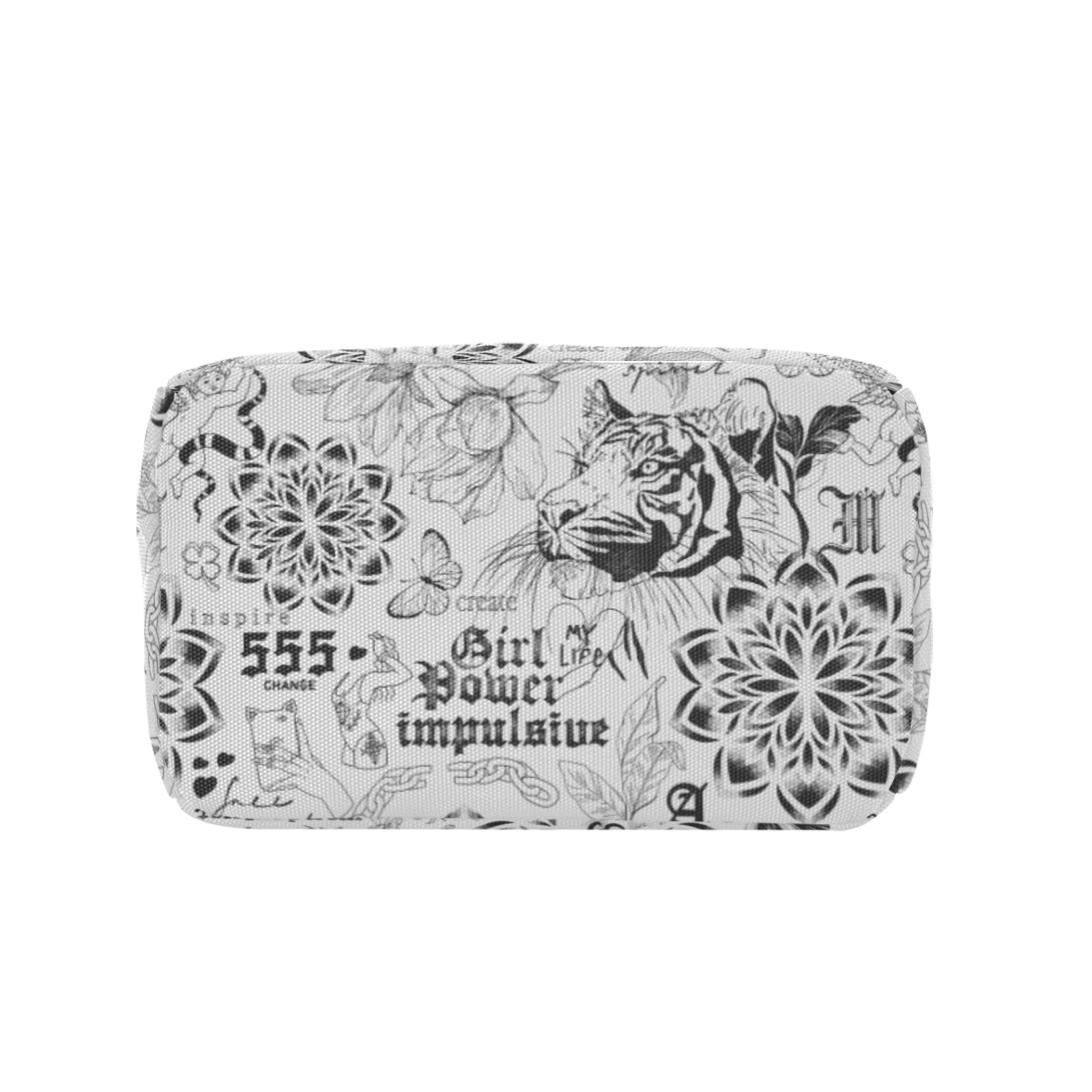 Inspirational tattoo pattern Zipper Lunch Bag (Model 1720)