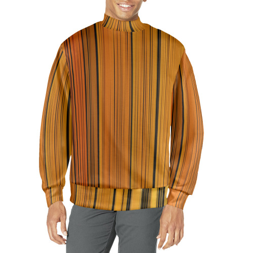 Butterfly Colors Men's All Over Print Mock Neck Sweatshirt (Model H43)