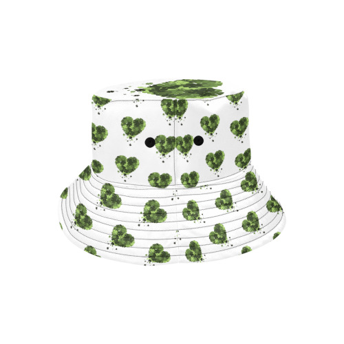 St. Patrick's Clover Heart Unisex Summer Bucket Hat