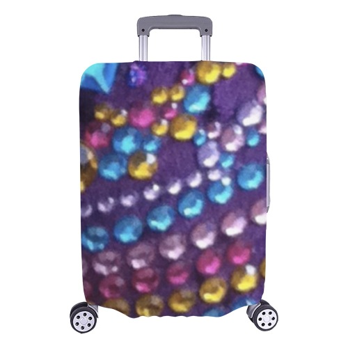 purple bling Luggage Cover/Large 26"-28"