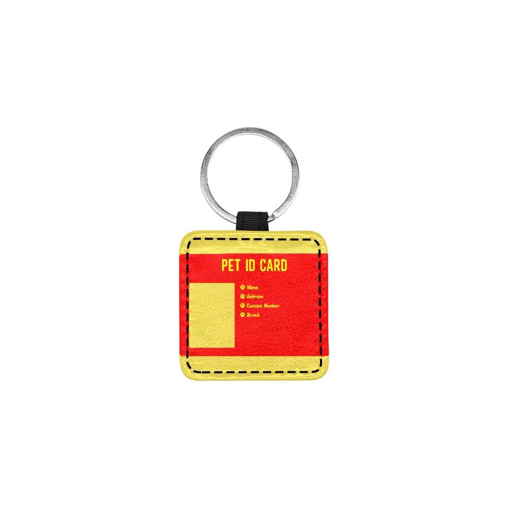 Boston Terrier My Daddy Is A Firefighter Square Pet ID Tag