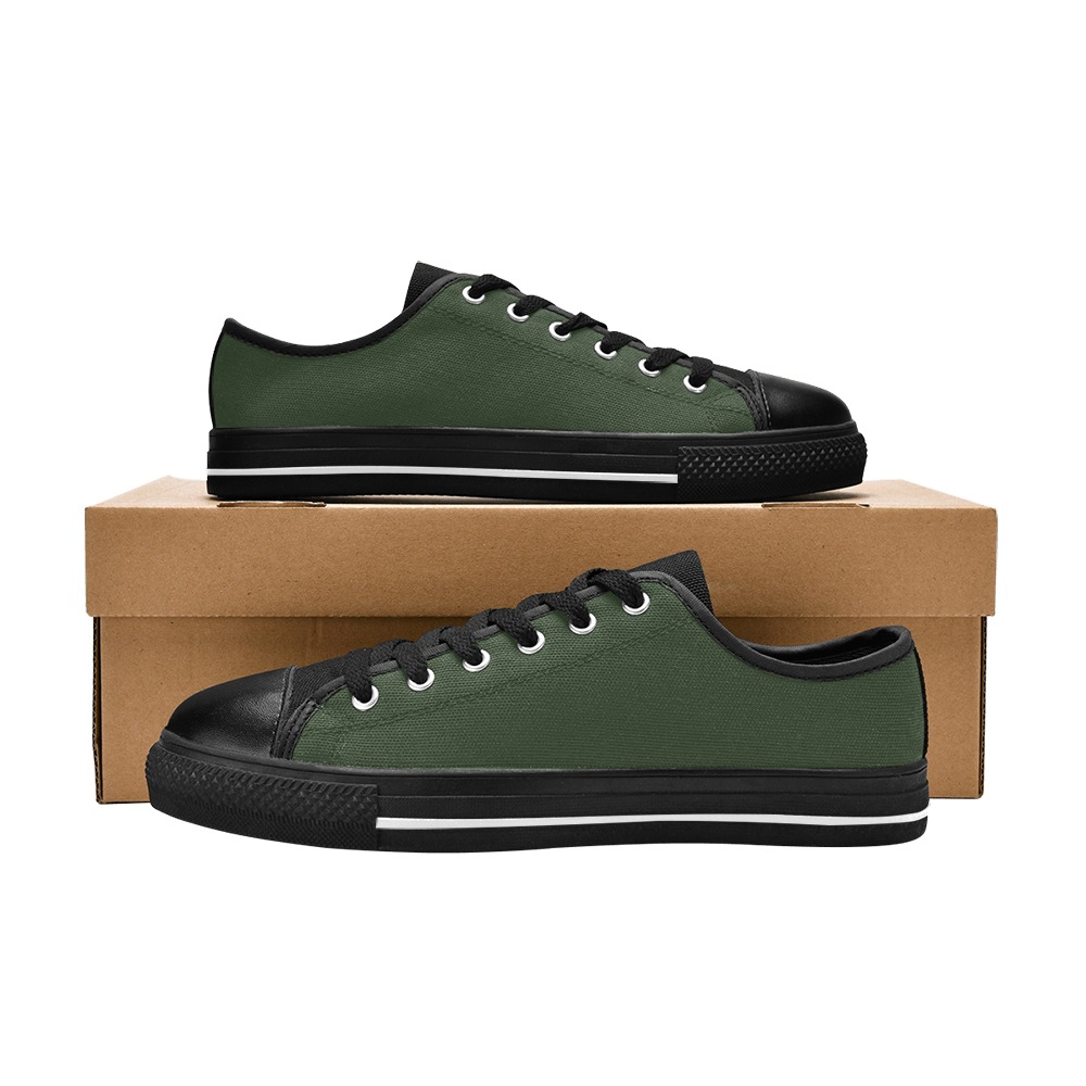 GREEN Women's Classic Canvas Shoes (Model 018)