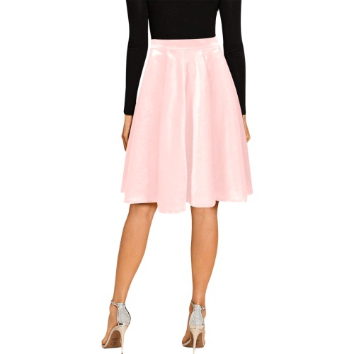 Gossamer Pink Melete Pleated Midi Skirt (Model D15)