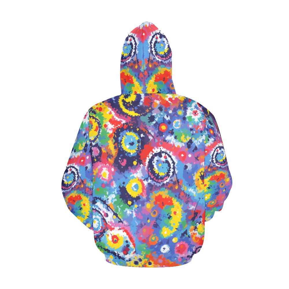Pleasant colors on the theme of tie-dye pattern. All Over Print Hoodie for Men (USA Size) (Model H13)