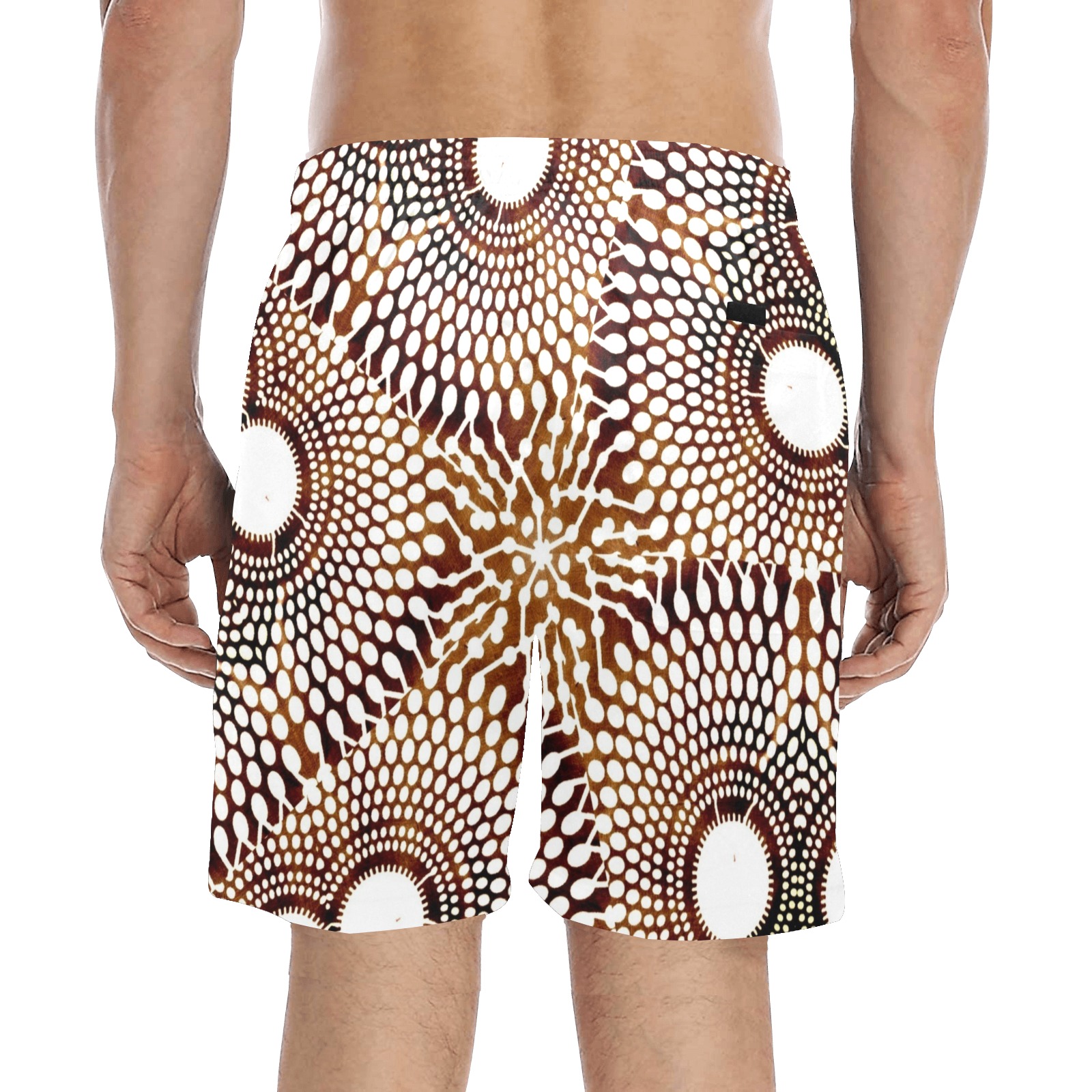 AFRICAN PRINT PATTERN 4 Men's Mid-Length Beach Shorts (Model L51)