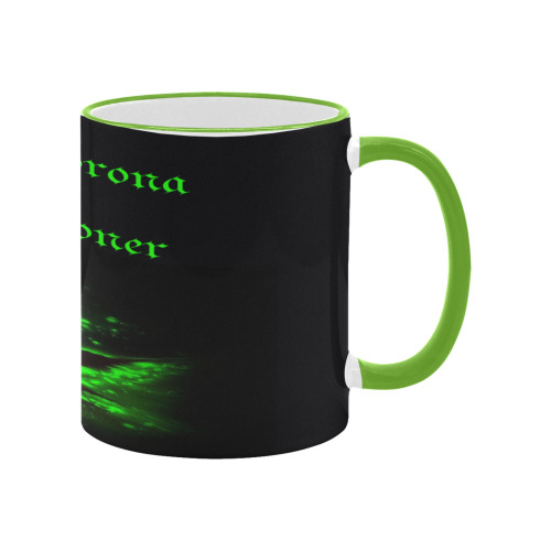 It's not Corona I'm a Stoner green handle Custom Edge Color Mug (11oz)