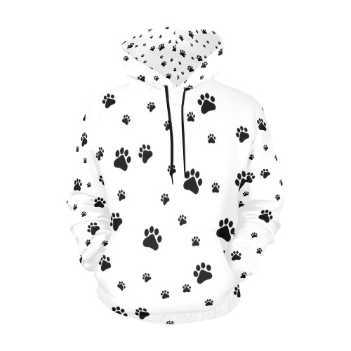 Puppy Paws white by Fetishworld All Over Print Hoodie for Men (USA Size) (Model H13)
