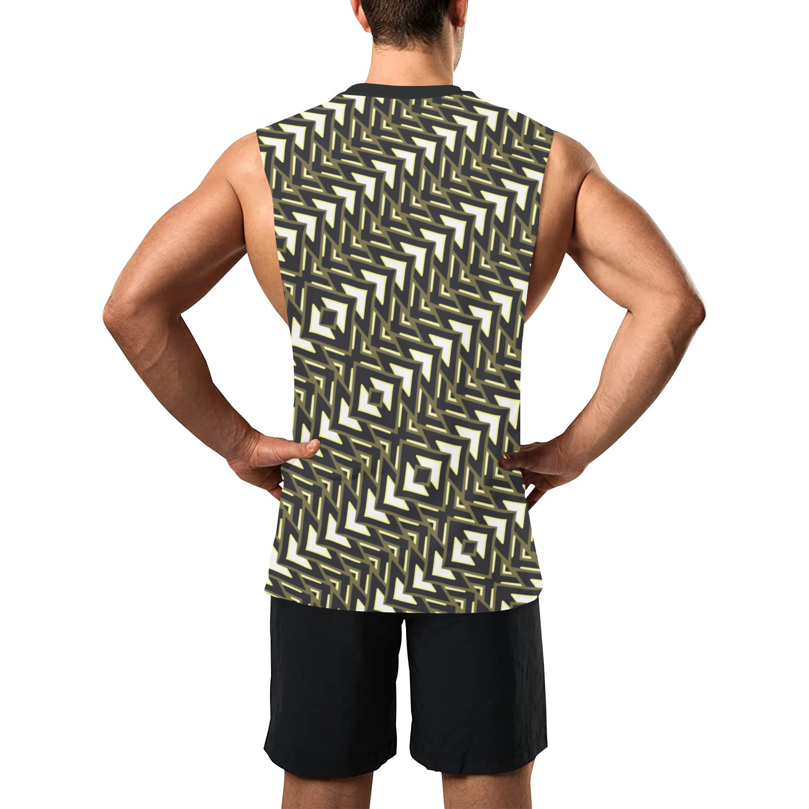 Tribal arrows charcoal Men's Open Sides Workout Tank Top (Model T72)