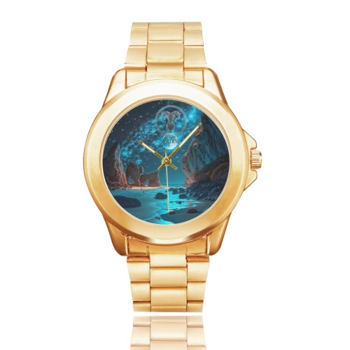 Moon with Aries Custom Gilt Watch(Model 101)