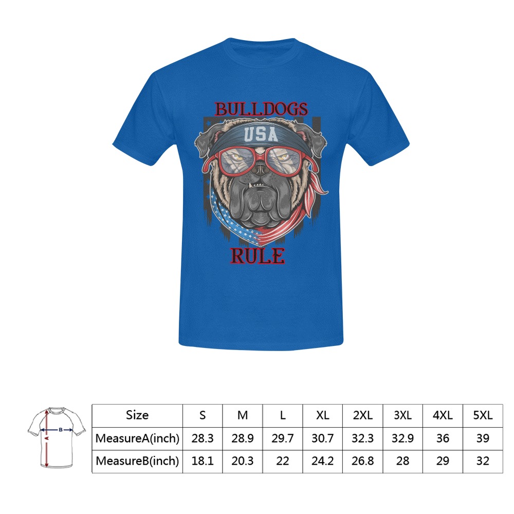 Bulldogs Rule Men's T-Shirt in USA Size (Front Printing Only)