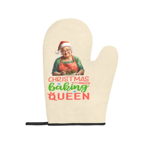 Grandma Christmas Baking Queen Oven Mitt & Pot Holder