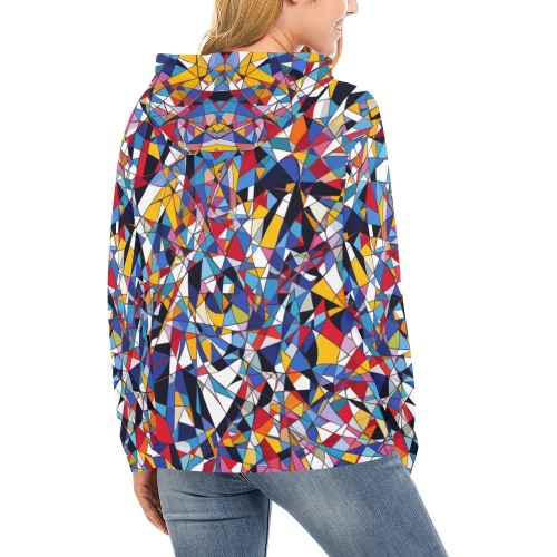 Decorative geometric colorful abstract art. All Over Print Hoodie for Women (USA Size) (Model H13)