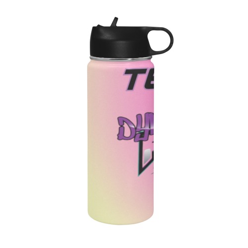 Untitled design (20) teaghan Insulated Water Bottle with Straw Lid (18 oz)