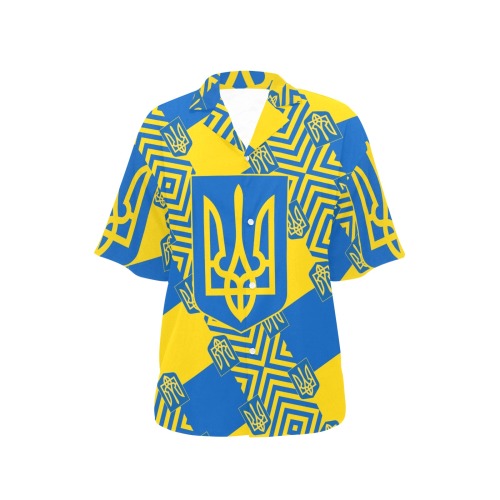 UKRAINE 2 All Over Print Hawaiian Shirt for Women (Model T58)
