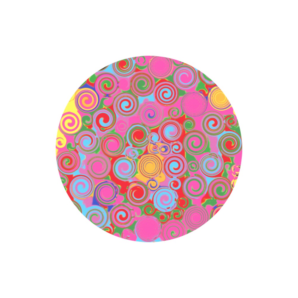 swirls pink Round Mousepad