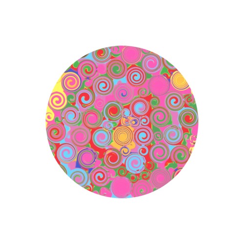 swirls pink Round Mousepad