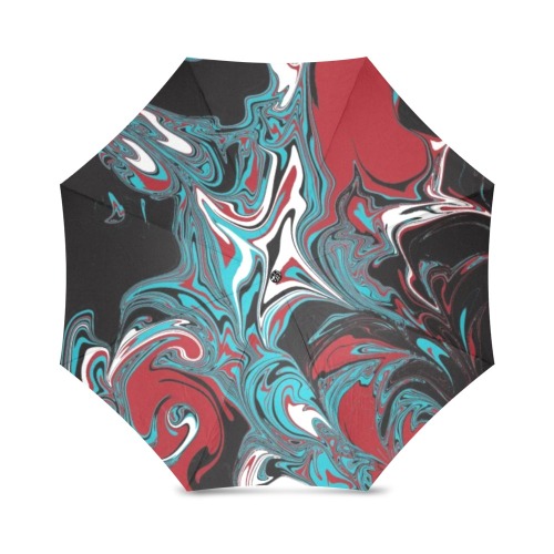 Dark Wave of Colors Foldable Umbrella (Model U01)
